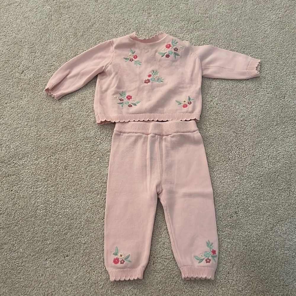 Little me pink sweater set